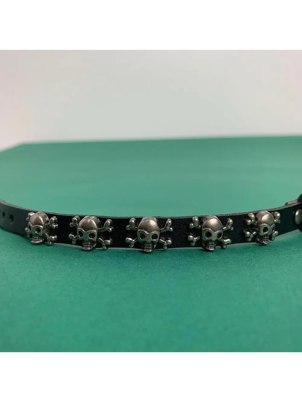 Y2k 2000s Cyberpunk skeleton grunge punk black bracelet
